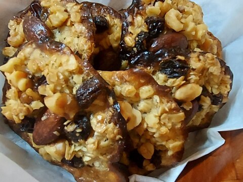 【糖質オフ】ナッツ&レーズンのオートミールクッキー